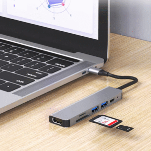 พอร์ต USB hub 3.0 Dongle ความเร็วสูง 100W PD 6-in-1 C 4K HDMI Splitter สําหรับ MacBook Air Pro vga to type c